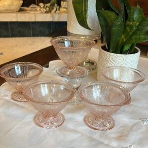 Hazel Atlas Royal Lace Dessert Bowls (5)